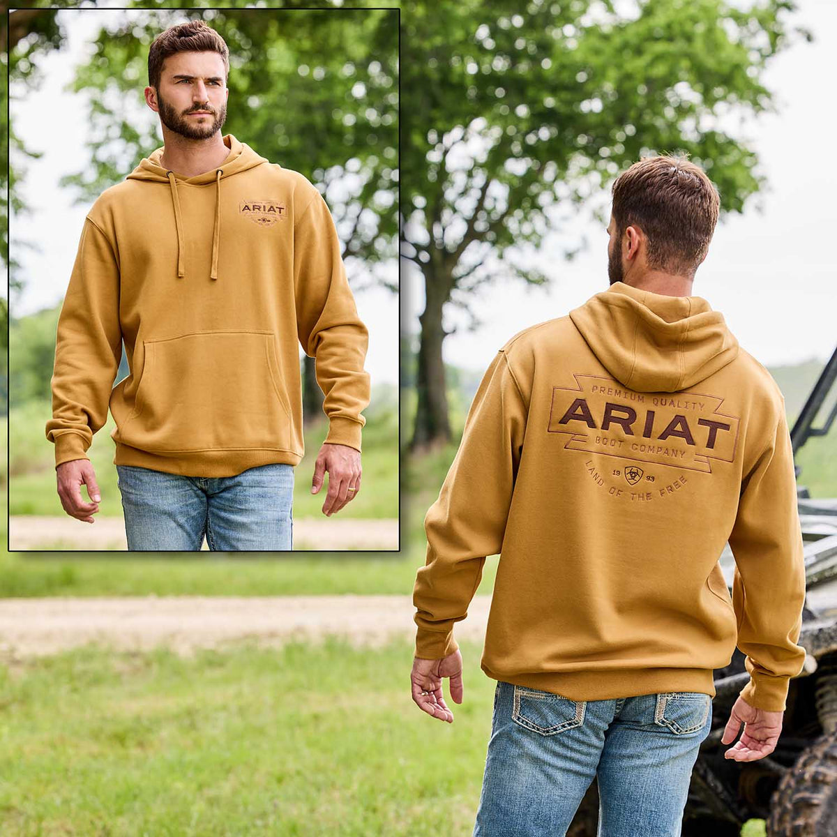 Ariat Mens Hoodie - Quarter Circle AK Boutique