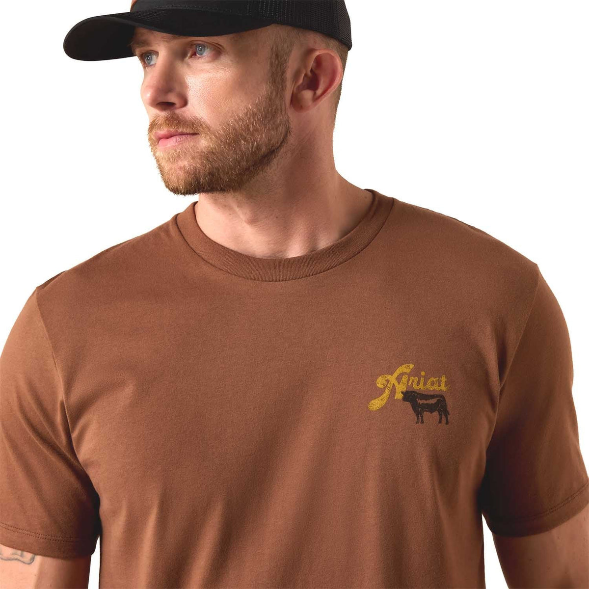 Ariat Mens Short Sleeve Shirt, BBQ Smoke Western Graphic Tee - Quarter Circle AK Boutique