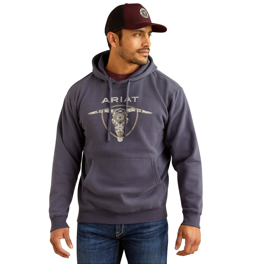 Ariat Men's Southwest Longhorn Hoodie - Quarter Circle AK Boutique