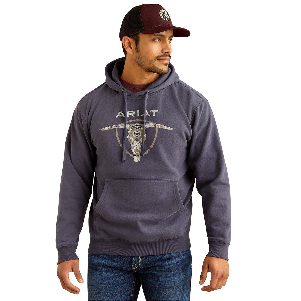 Ariat Men's Southwest Longhorn Hoodie - Quarter Circle AK Boutique