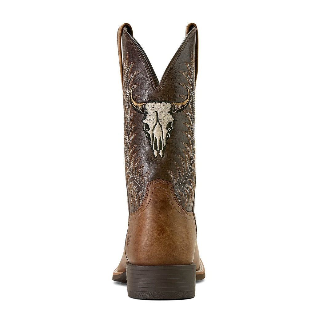 Ariat Men's Sport Steer Skull Boots - Quarter Circle AK Boutique