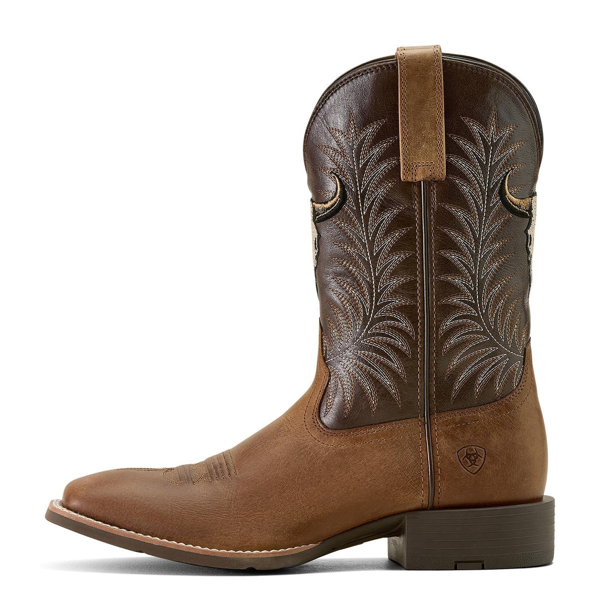 Ariat Men's Sport Steer Skull Boots - Quarter Circle AK Boutique