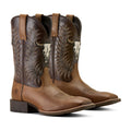 Ariat Men's Sport Steer Skull Boots - Quarter Circle AK Boutique
