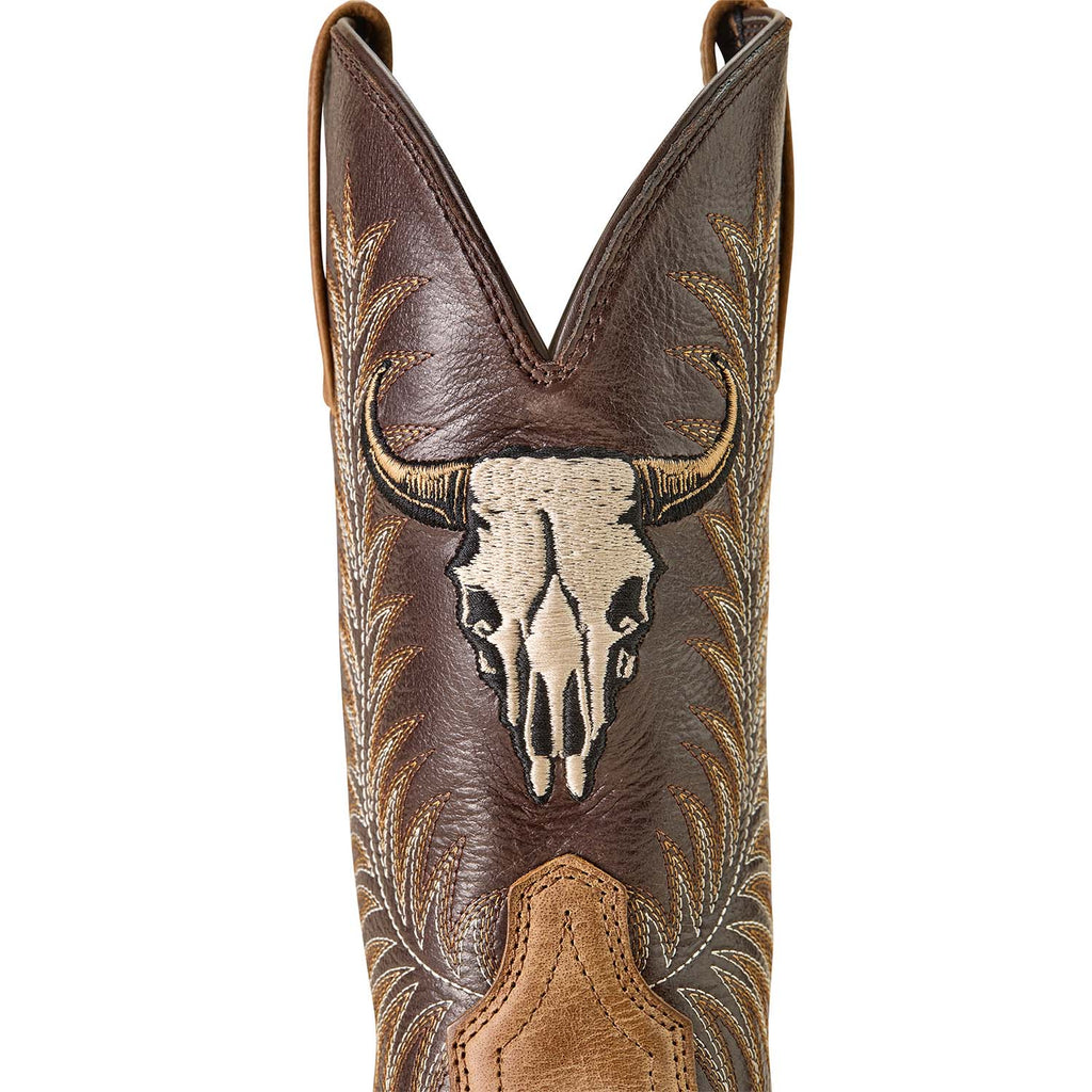 Ariat Men's Sport Steer Skull Boots - Quarter Circle AK Boutique