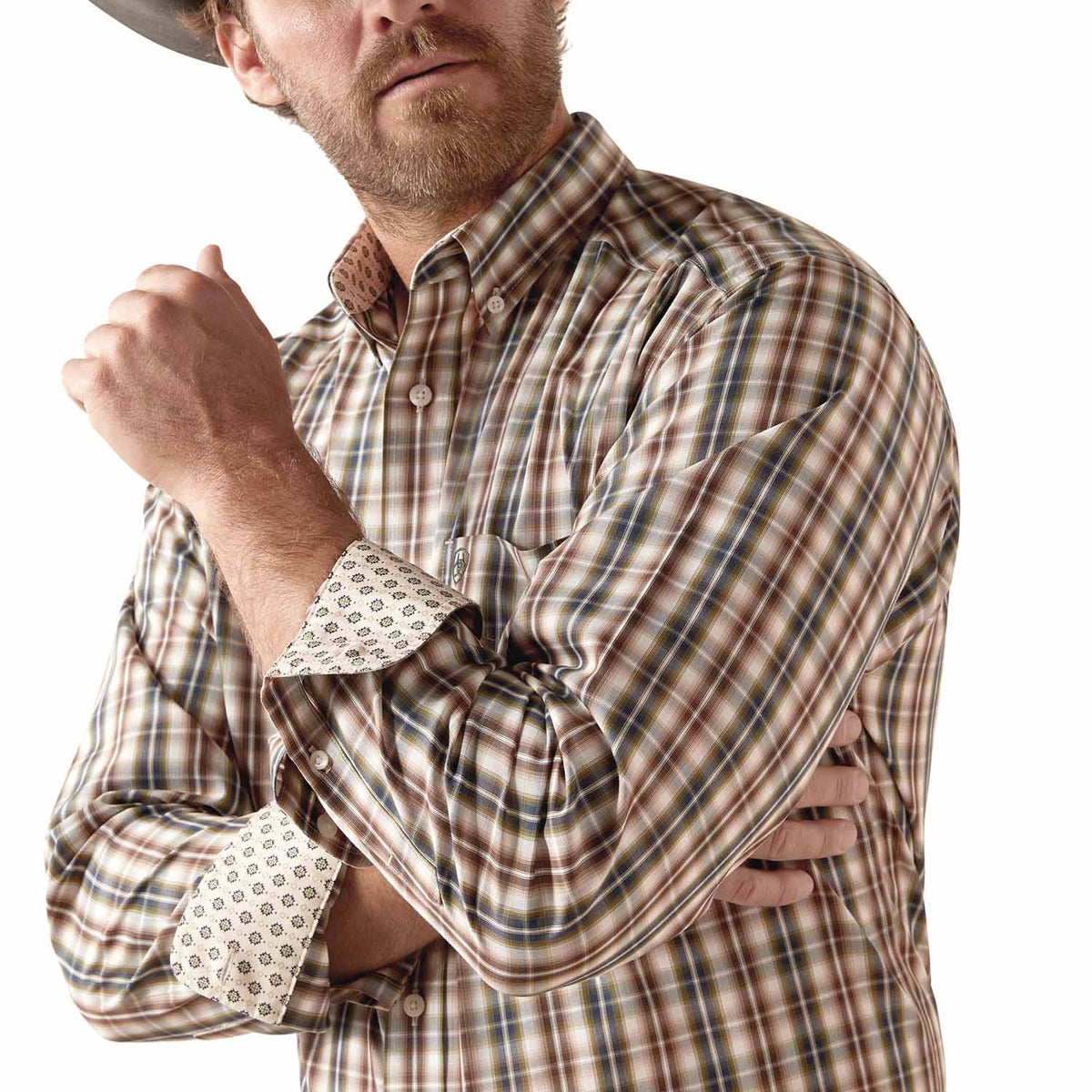 Ariat Men's Wrinkle Free Folk Longsleeve Shirt - Quarter Circle AK Boutique