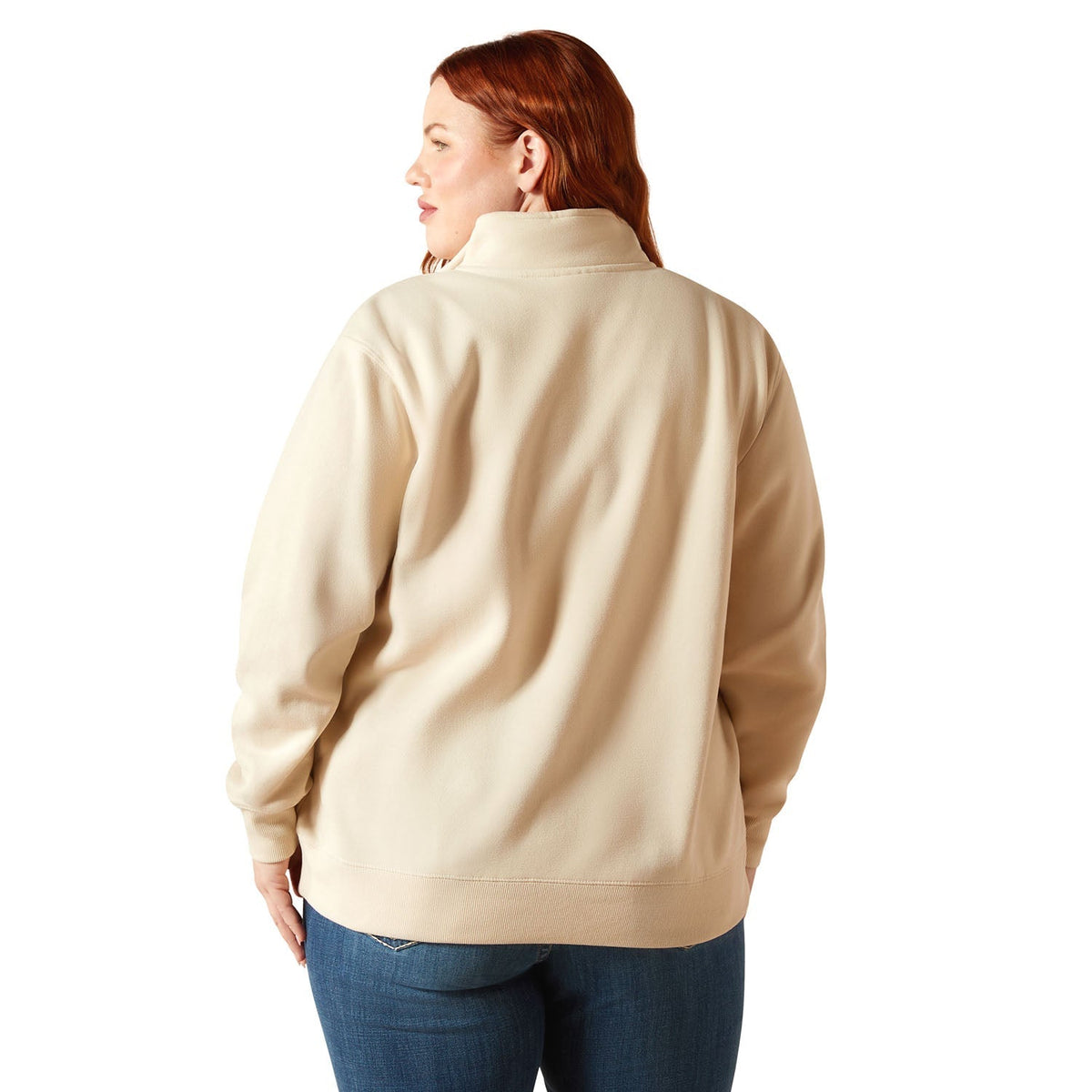 Ariat Women's "Denim & Supply" 1/2 Zip Sweatshirt – Midweight Fleece Casual Pullover - Quarter Circle AK Boutique