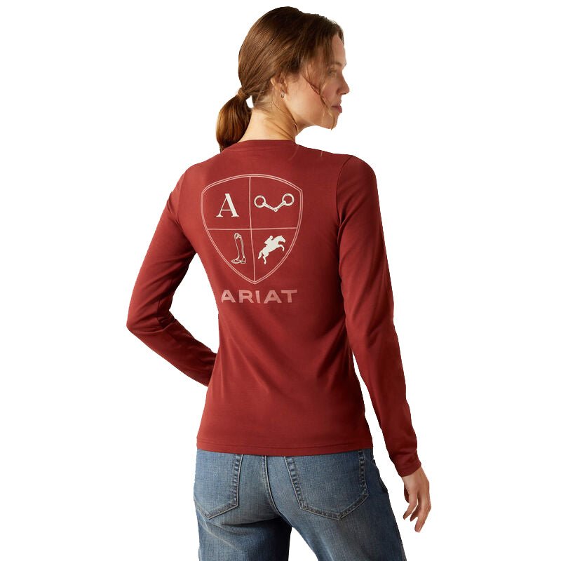 Ariat Women's EQ Icons Long Sleeve Tee – Soft, Comfortable, Stylish Barn Wear - Quarter Circle AK Boutique