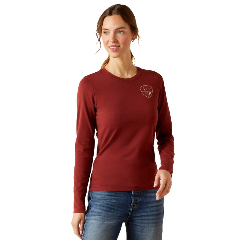 Ariat Women's EQ Icons Long Sleeve Tee – Soft, Comfortable, Stylish Barn Wear - Quarter Circle AK Boutique