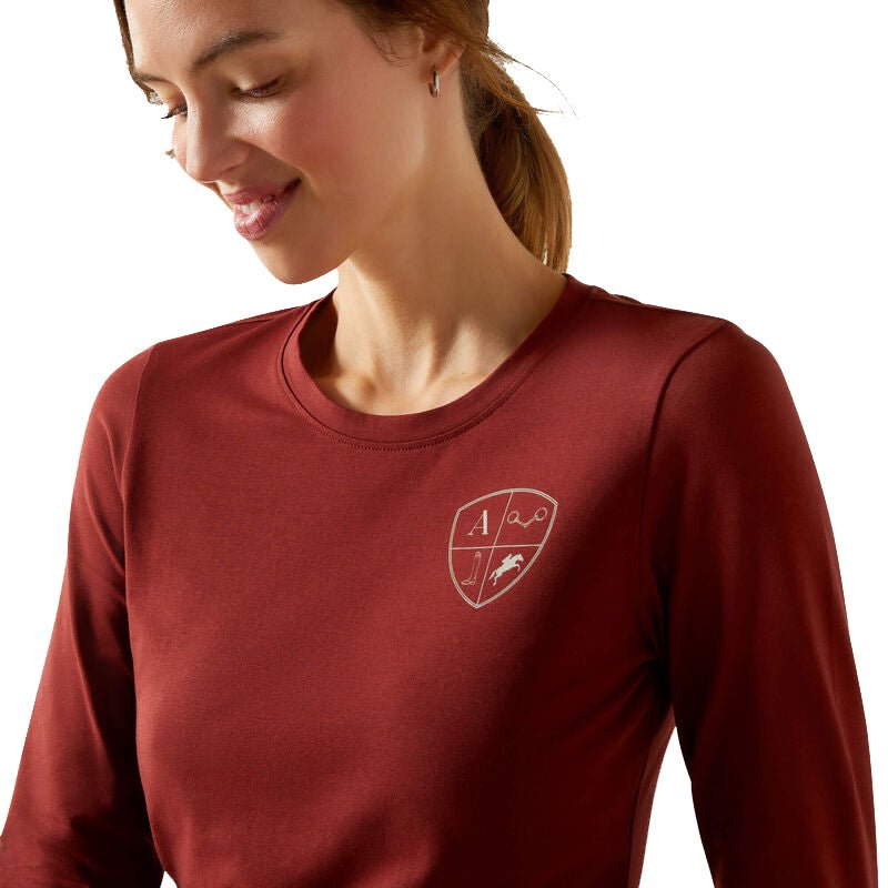 Ariat Women's EQ Icons Long Sleeve Tee – Soft, Comfortable, Stylish Barn Wear - Quarter Circle AK Boutique