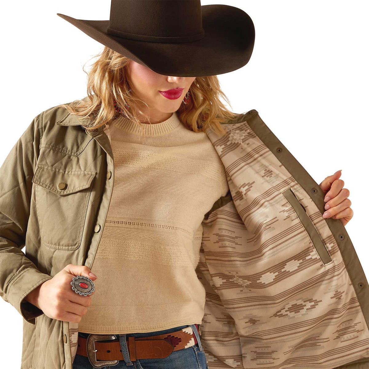 Ariat Womens Grizzly Quilted Barn Jacket – Warm Wind-Resistant Fleece-Lined Workwear Jacket - Quarter Circle AK Boutique