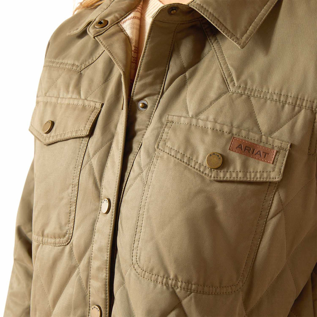 Ariat Womens Grizzly Quilted Barn Jacket – Warm Wind-Resistant Fleece-Lined Workwear Jacket - Quarter Circle AK Boutique