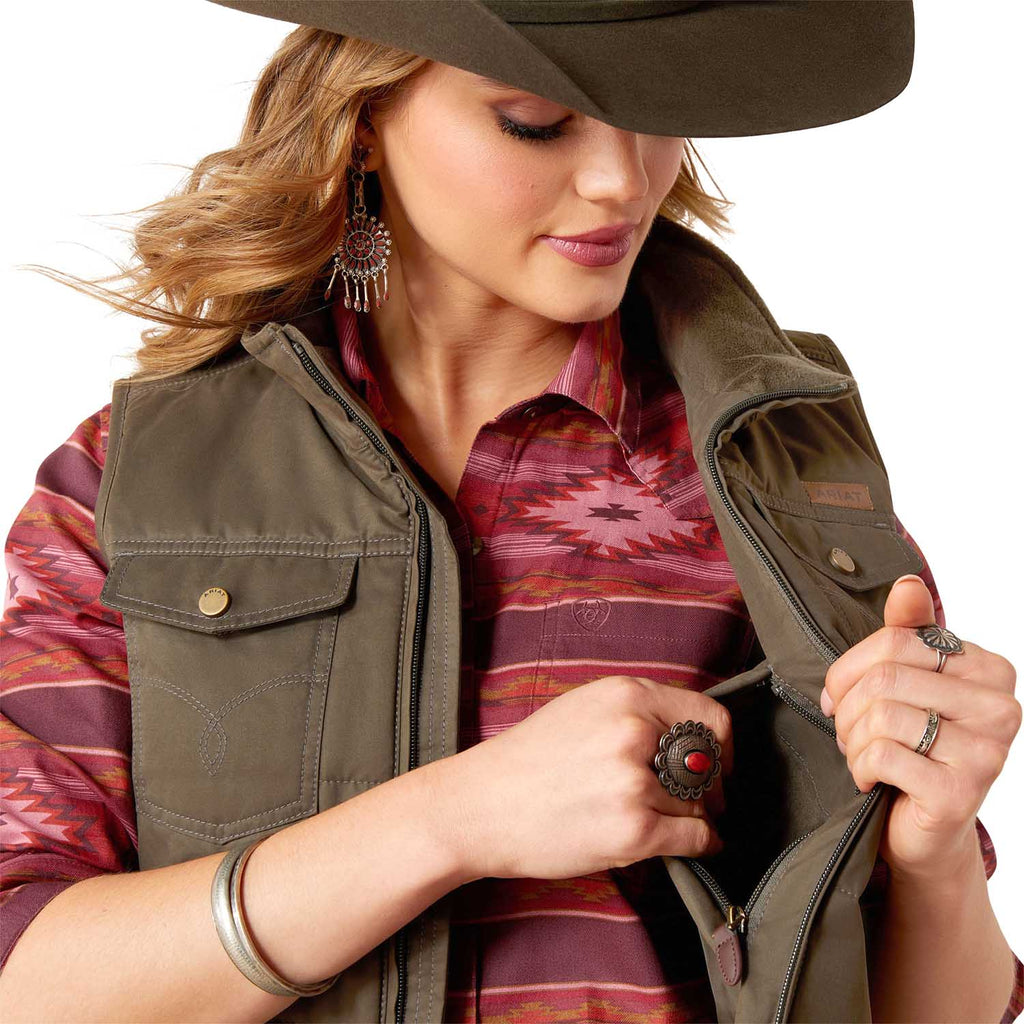 Ariat Womens Grizzly Quilted Vest – Lightweight Insulated Outdoor Vest - Quarter Circle AK Boutique