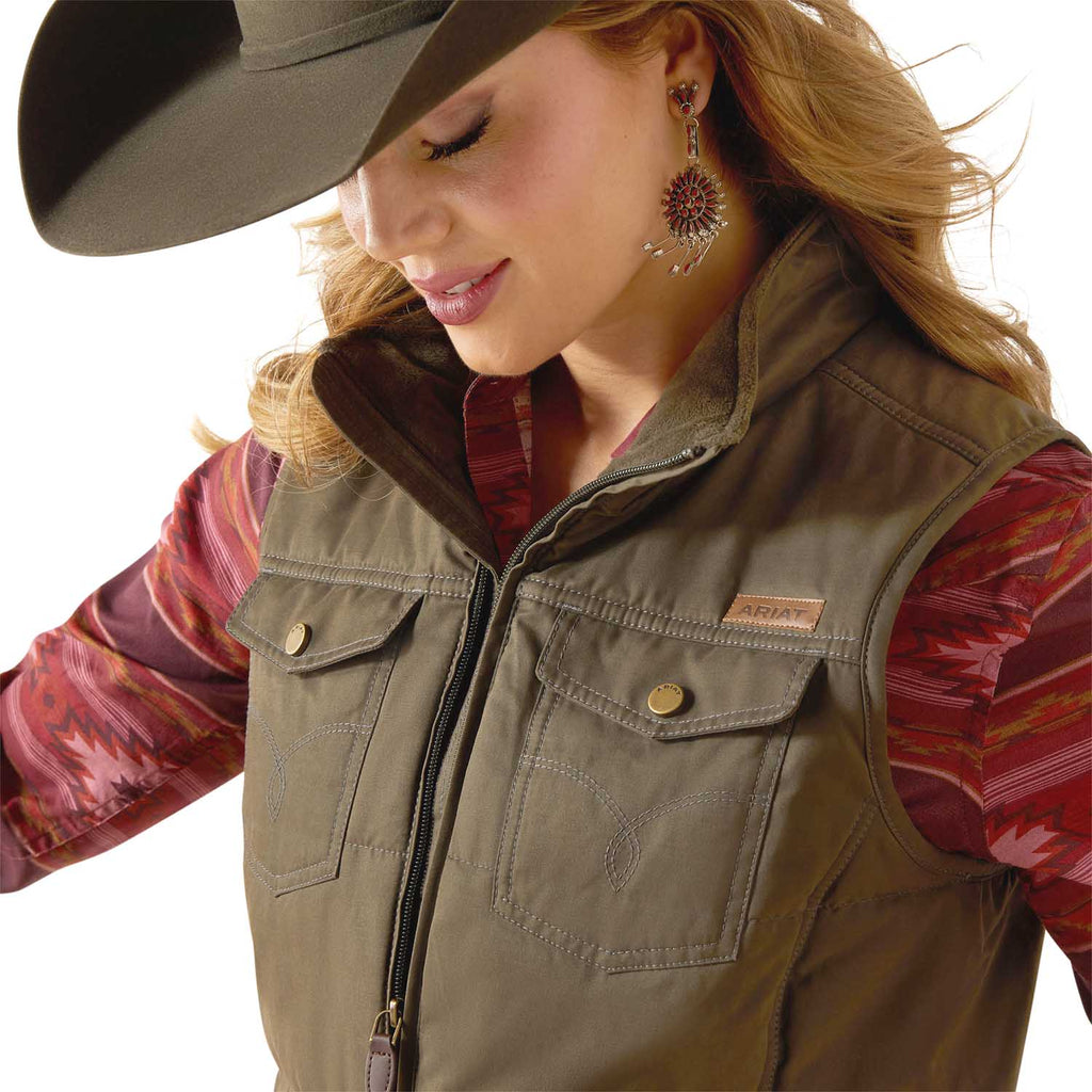 Ariat Womens Grizzly Quilted Vest – Lightweight Insulated Outdoor Vest - Quarter Circle AK Boutique