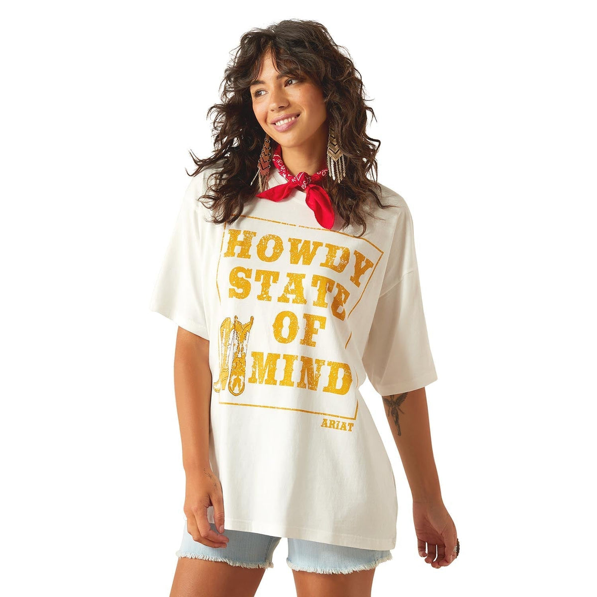 Ariat Womens Howdy State Shirt - Quarter Circle AK Boutique