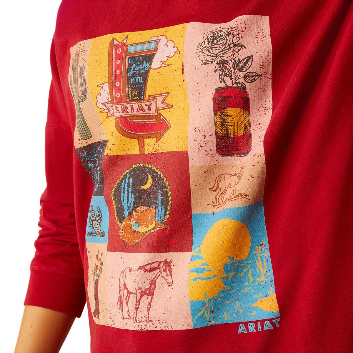 Ariat Women's Roadside Oversized Long Sleeve Shirt - Quarter Circle AK Boutique