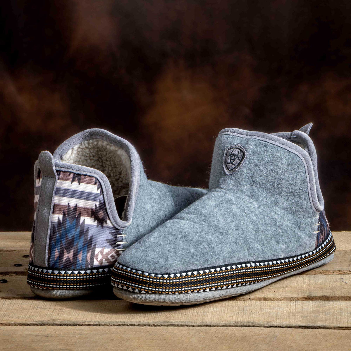 Ariat Women's Southwest Wool Blend Bootie Slippers - Quarter Circle AK Boutique