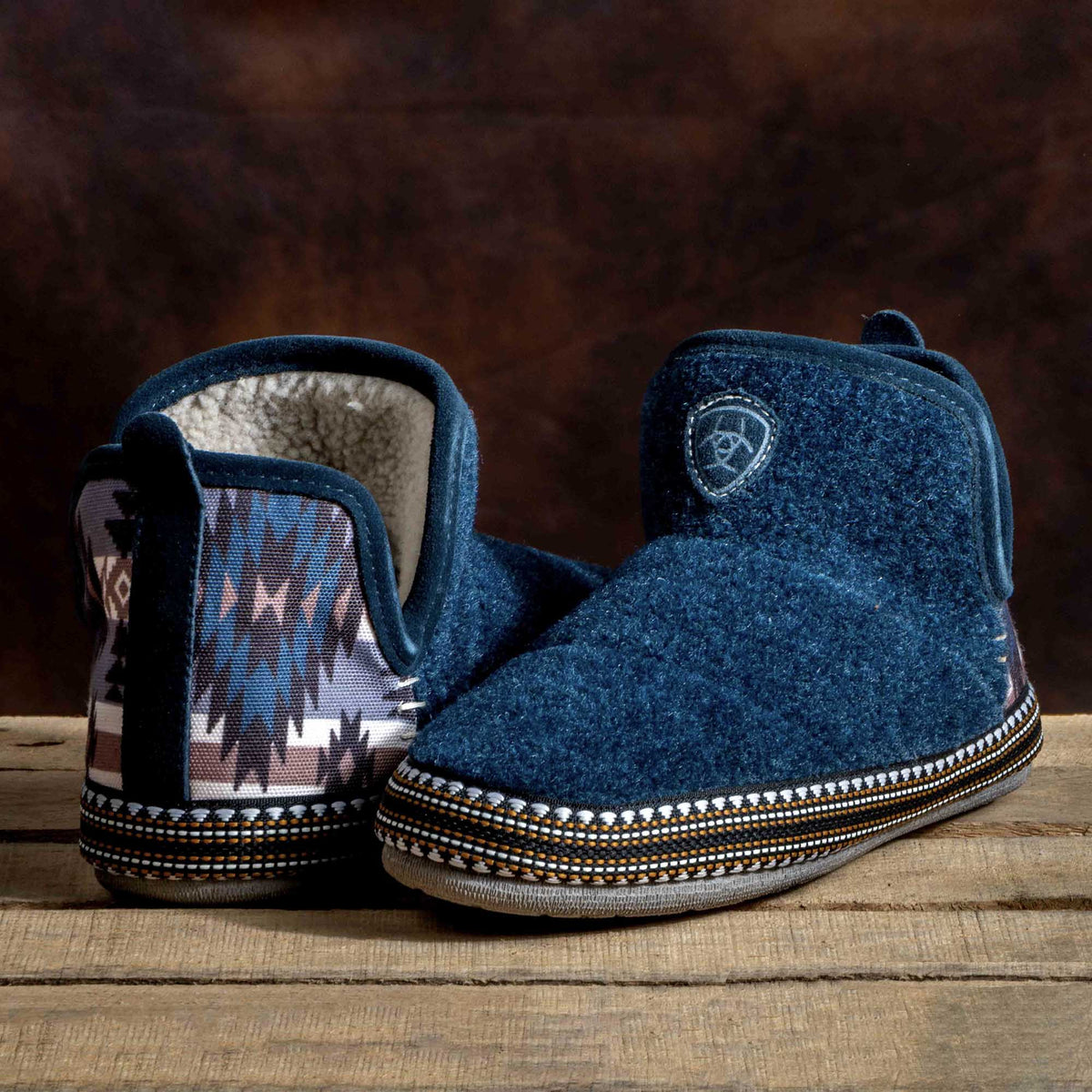 Ariat Women's Southwest Wool Blend Bootie Slippers - Quarter Circle AK Boutique