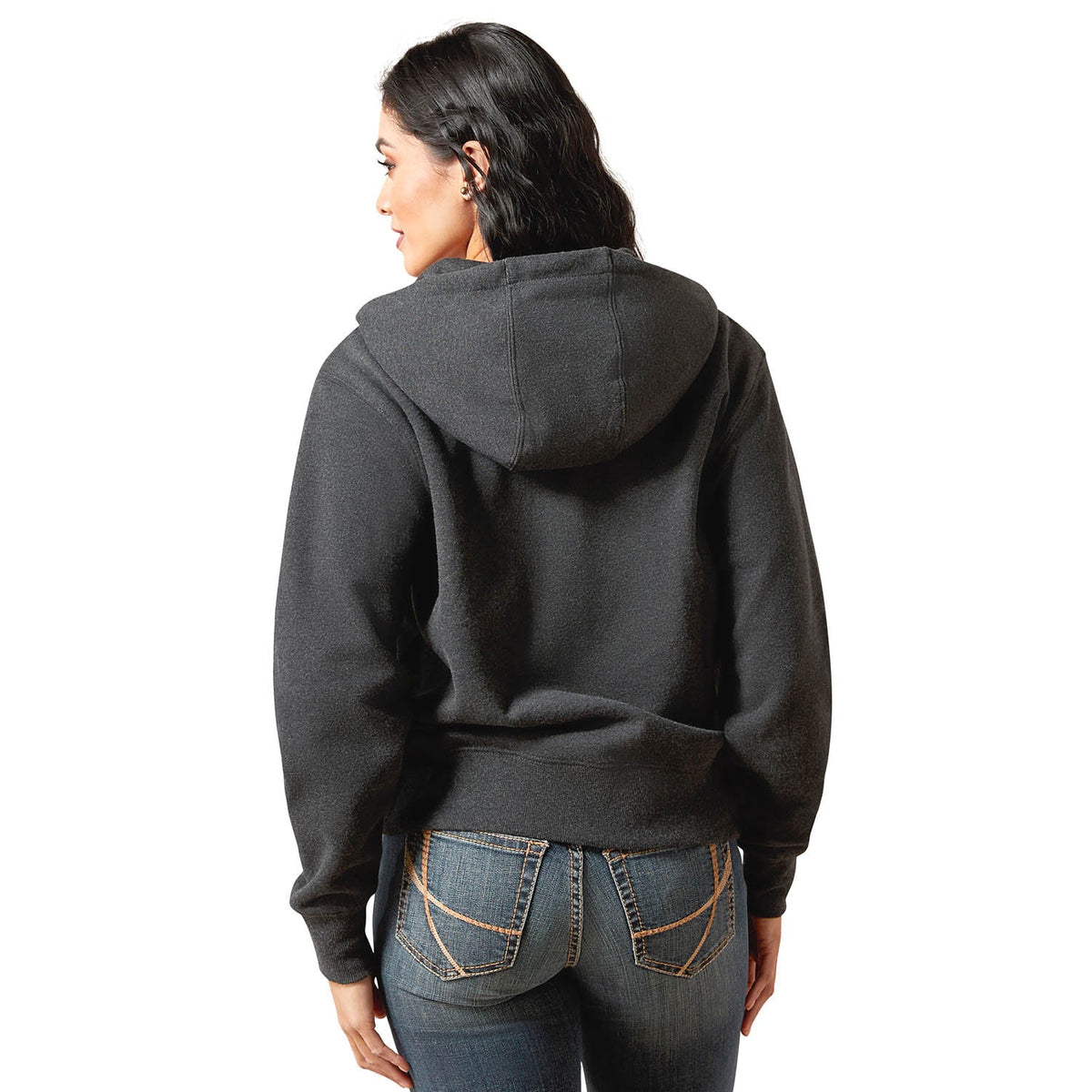 Ariat Womens Stitched Horseshoe Full Zip Hoodie - Quarter Circle AK Boutique