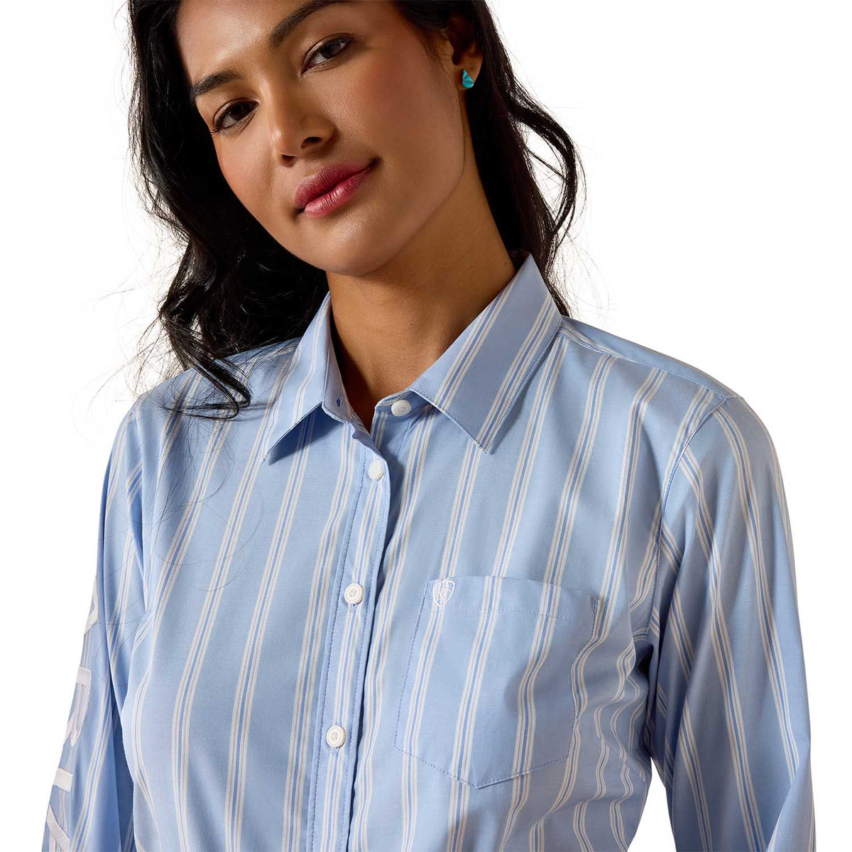 Ariat Women’s Team Kirby Performance Shirt – Stretch Poplin, Athletic Fit - Quarter Circle AK Boutique