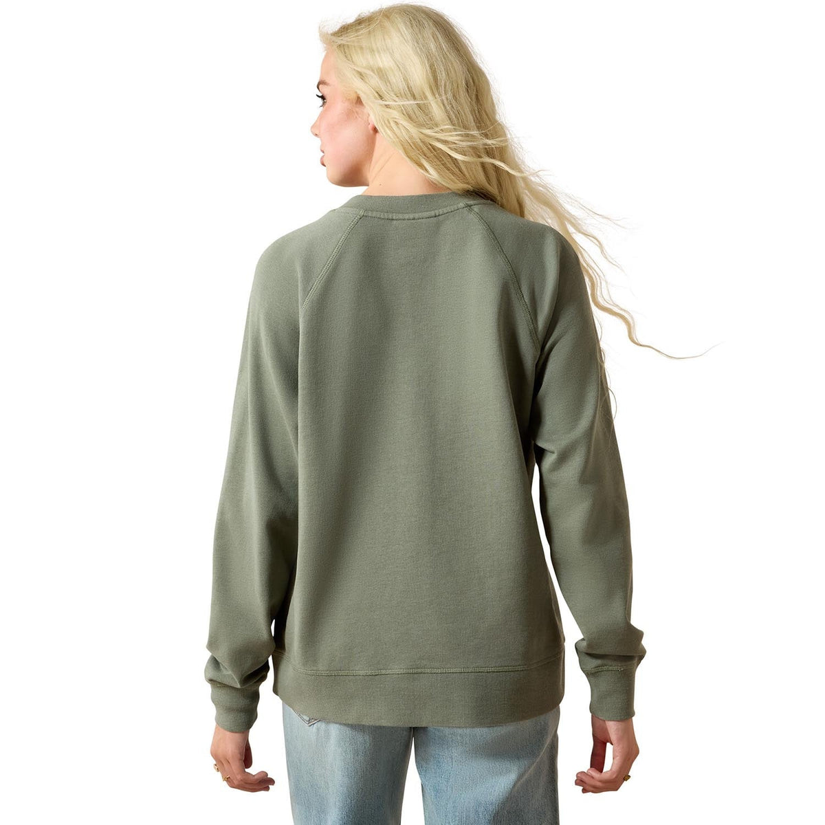 Ariat Women's Western Victoria Oversized Sweatshirt – Cozy French Terry Pullover - Quarter Circle AK Boutique