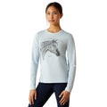 Ariat Youth Happy Long Sleeve Shirt – Organic Cotton Kids Equestrian Tee for Horse Lovers - Quarter Circle AK Boutique