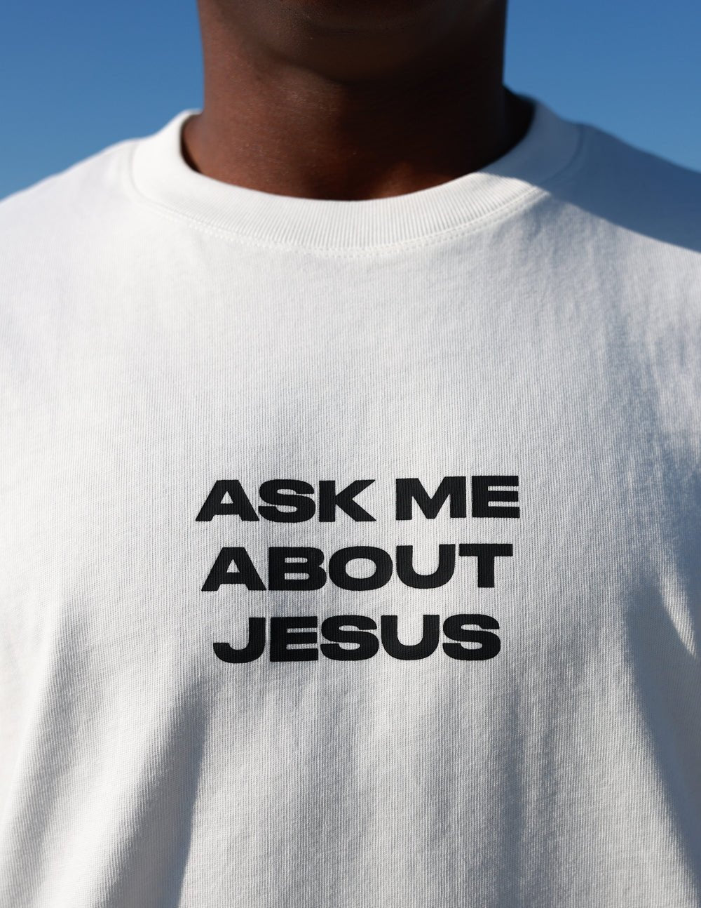 Ask Me About Jesus Heavyweight Tee - Quarter Circle AK Boutique