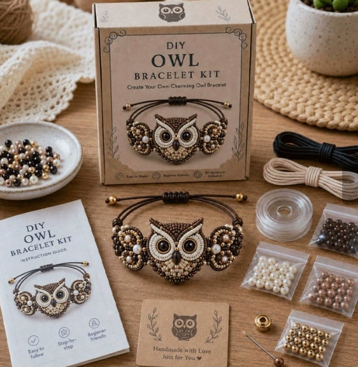 DIY OWL BEADED BRACELET KIT | CREATE YOUR OWN CHARMING BEADED OWN BRACELET