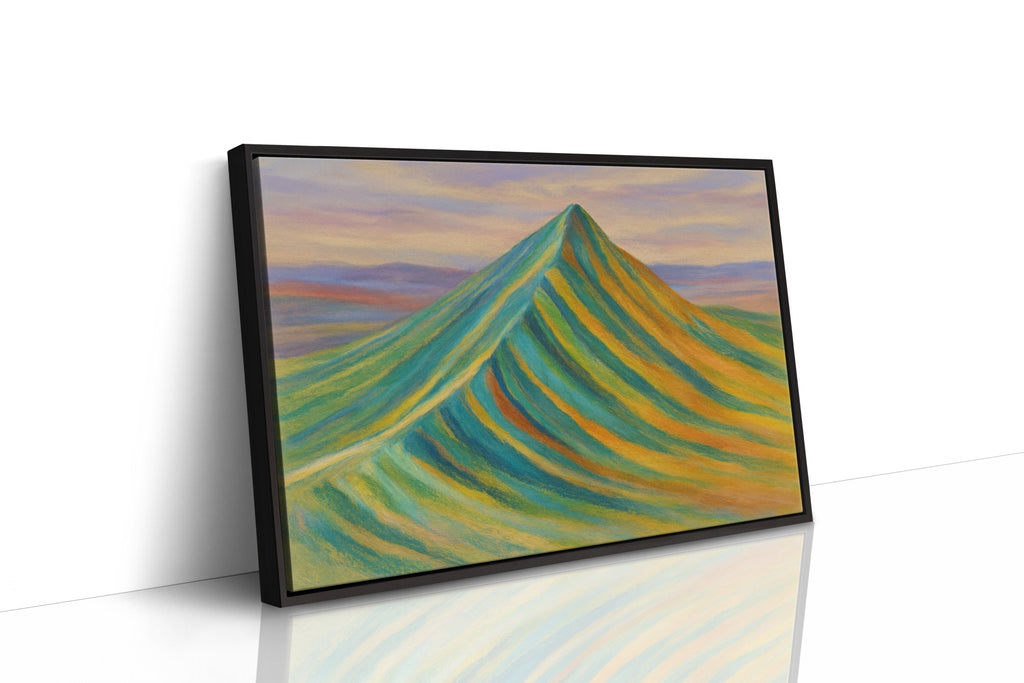 Aurora Ridge – Abstract Rainbow Mountain Landscape - Quarter Circle AK Boutique