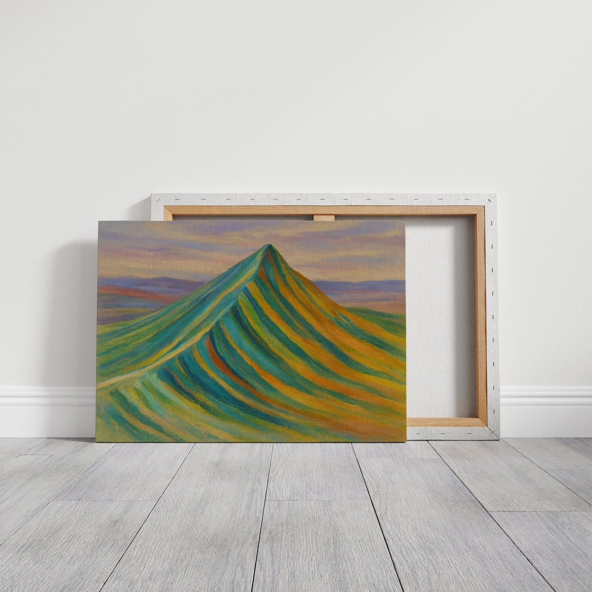 Aurora Ridge – Abstract Rainbow Mountain Landscape - Quarter Circle AK Boutique