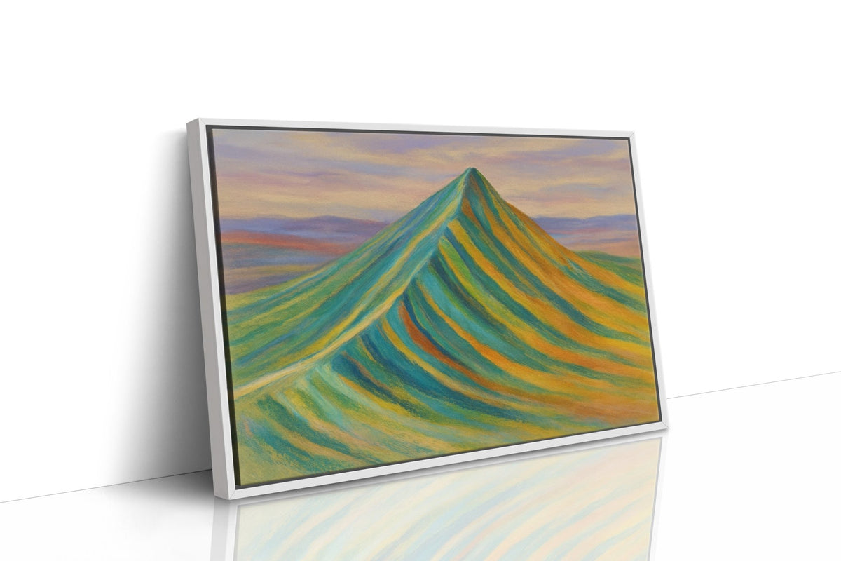 Aurora Ridge – Abstract Rainbow Mountain Landscape - Quarter Circle AK Boutique