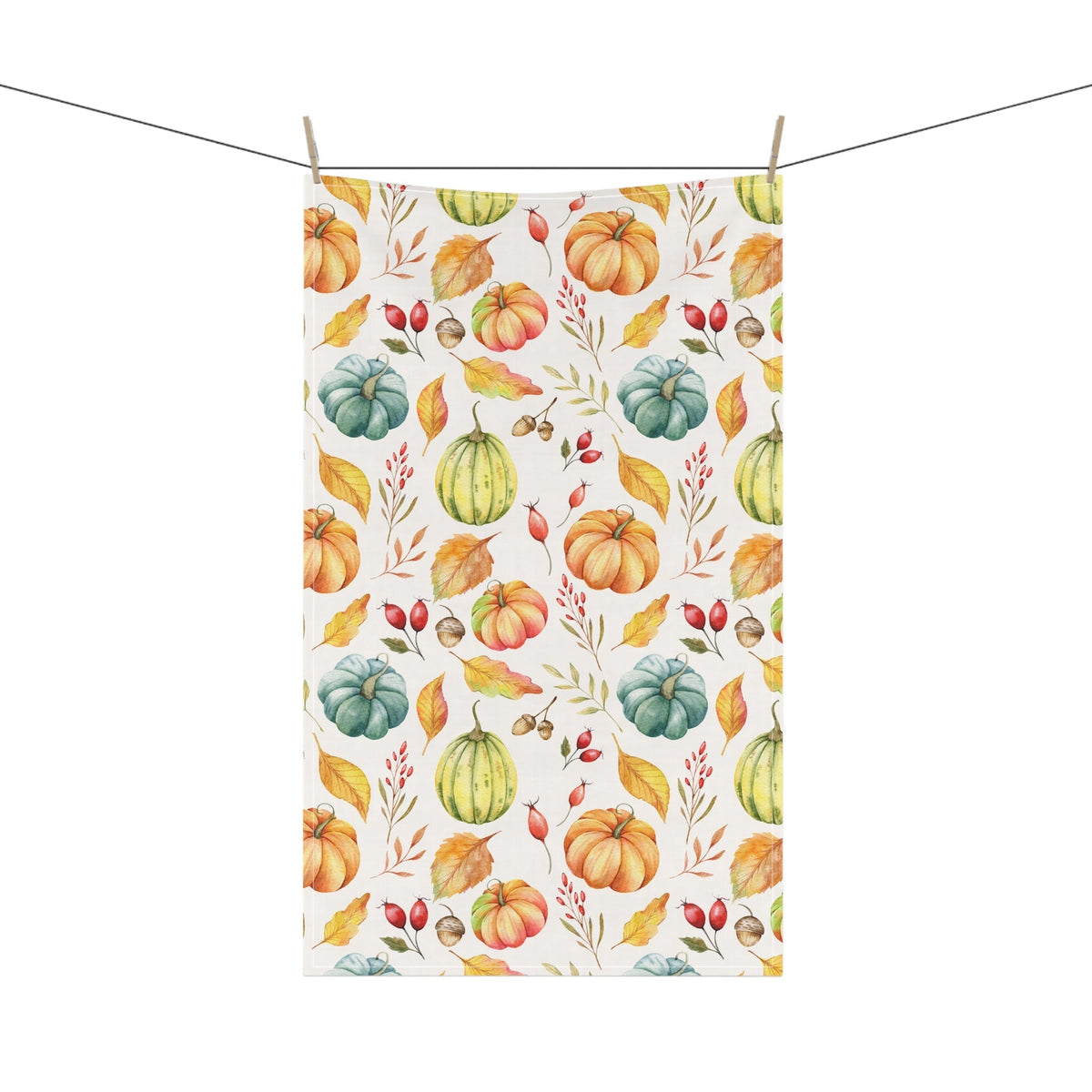 Autumn Harvest Tea Towels | Fall Decor, Kitchen Textile, Thanksgiving, Home Gift, Pumpkin Design - Quarter Circle AK Boutique
