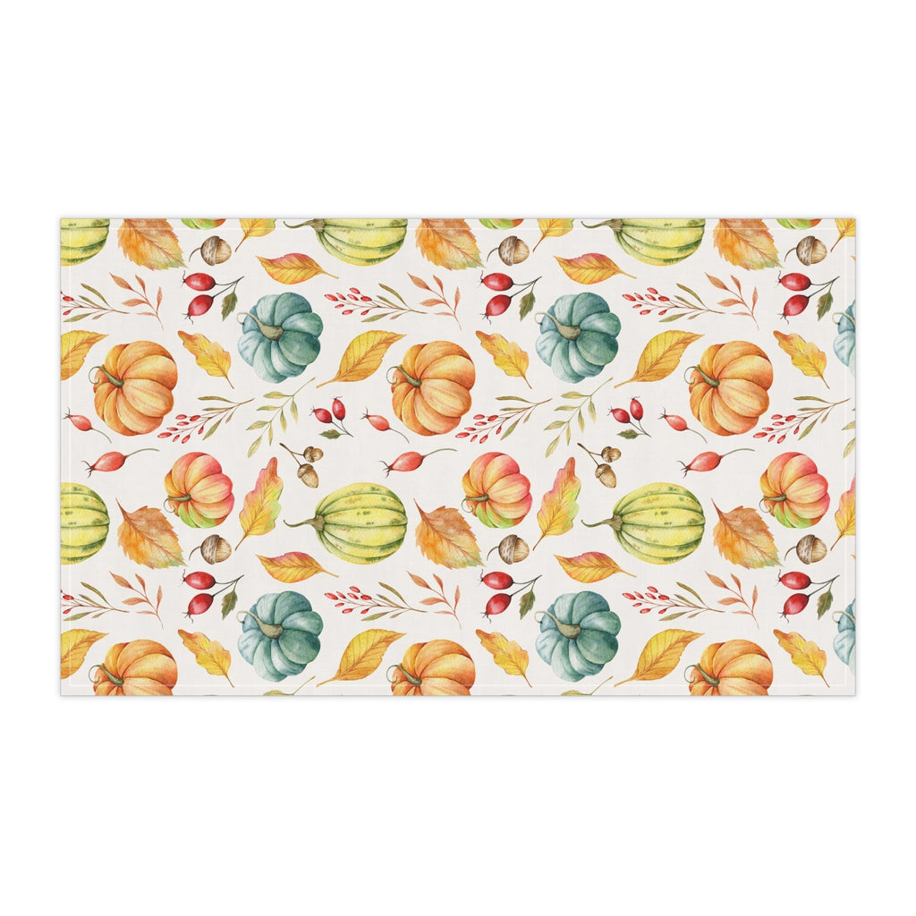 Autumn Harvest Tea Towels | Fall Decor, Kitchen Textile, Thanksgiving, Home Gift, Pumpkin Design - Quarter Circle AK Boutique