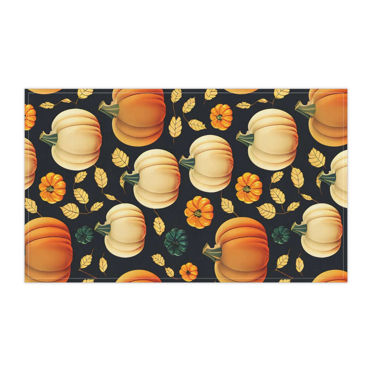 Autumn Pumpkin Tea Towels, Fall Kitchen Decor, Thanksgiving Gift, Farmhouse Style, Harvest Home Accents - Quarter Circle AK Boutique