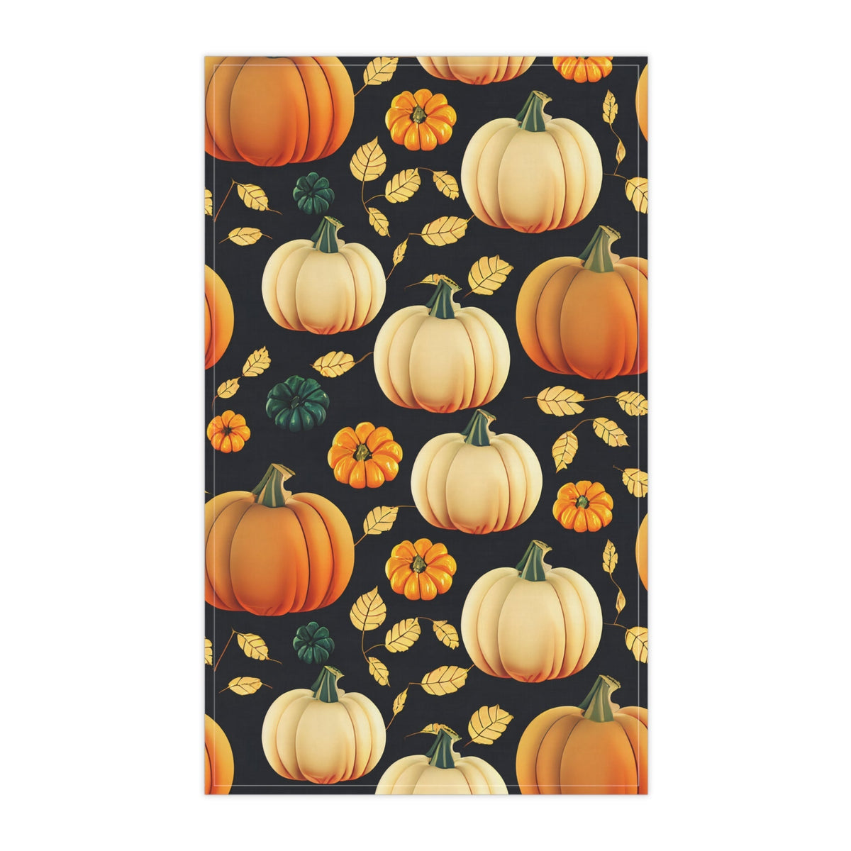 Autumn Pumpkin Tea Towels, Fall Kitchen Decor, Thanksgiving Gift, Farmhouse Style, Harvest Home Accents - Quarter Circle AK Boutique