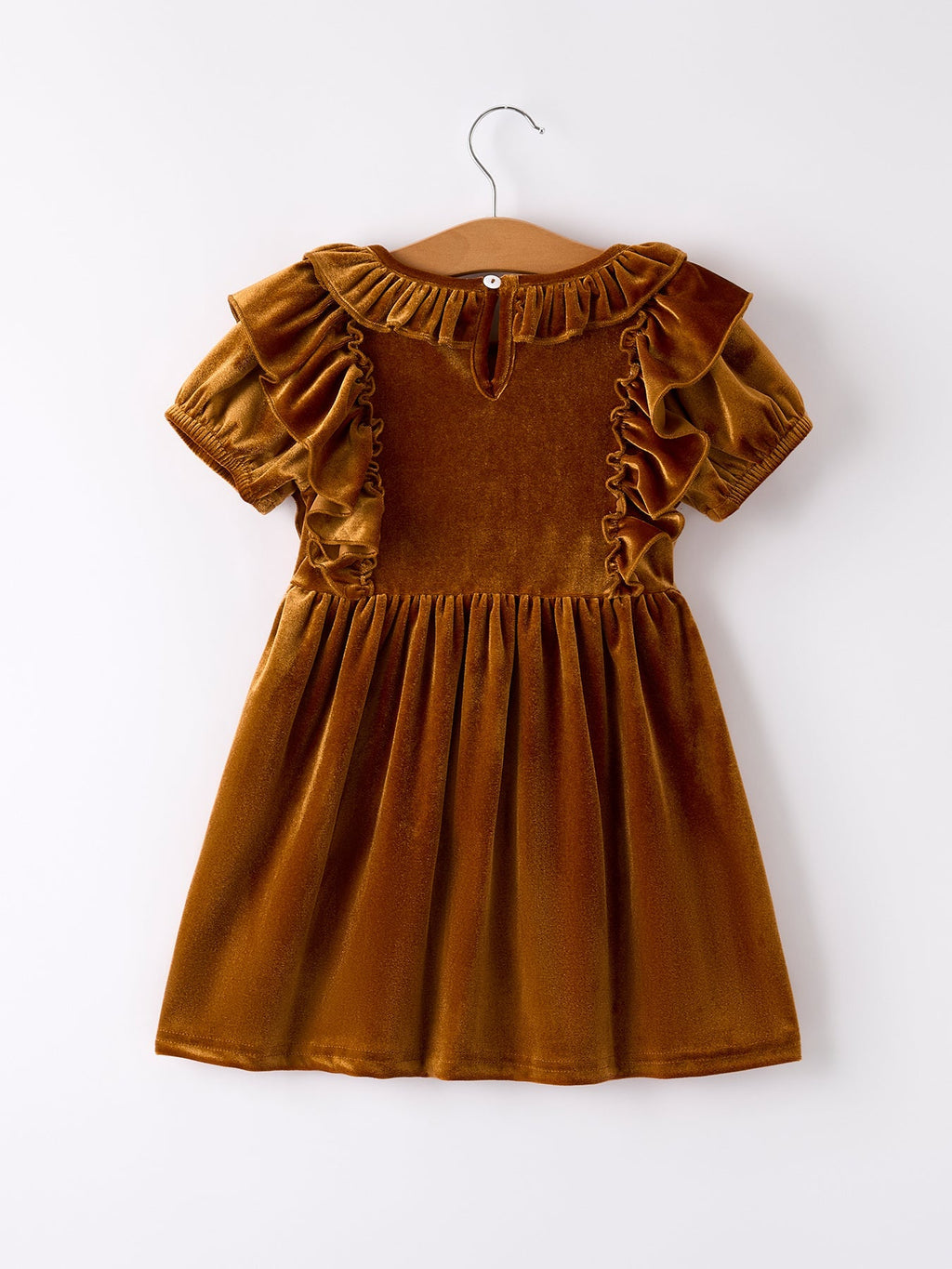Autumn Velvet Girls Dress-Multiple colors available - Quarter Circle AK Boutique