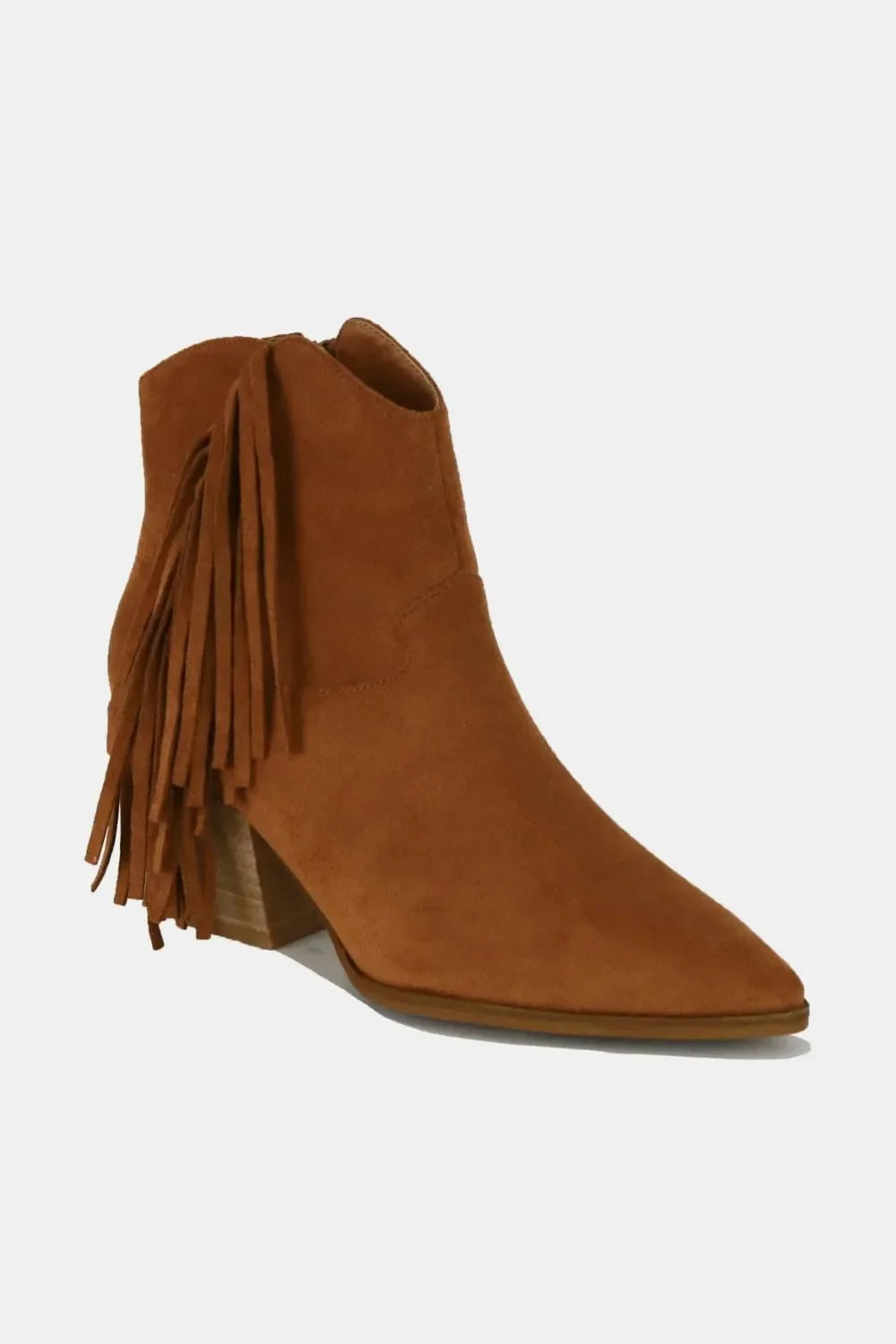Fashion Suede Fringe Point Toe Ankle Boots