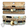 Mixed bead bracelet stack with crystals from Swarovski®