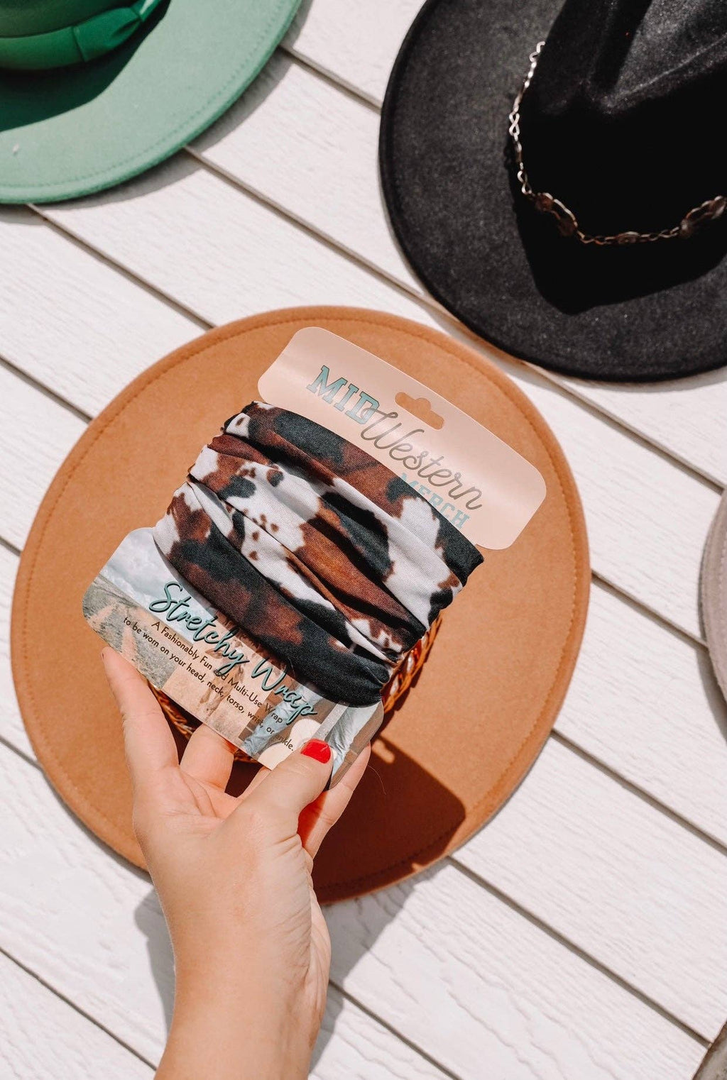 Brown Cowhide Stretchy Wrap