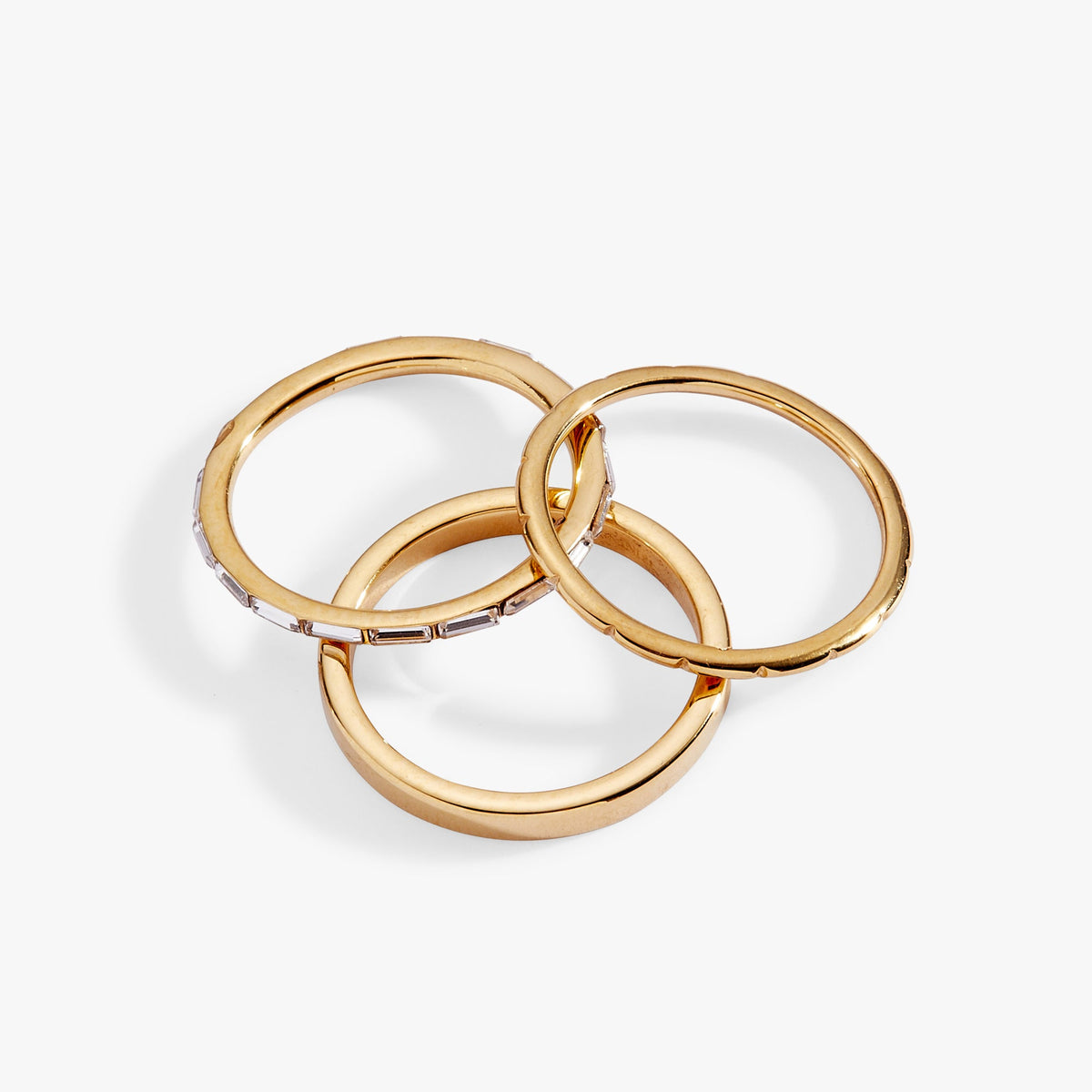 Baguette Stacking Ring Set of 3