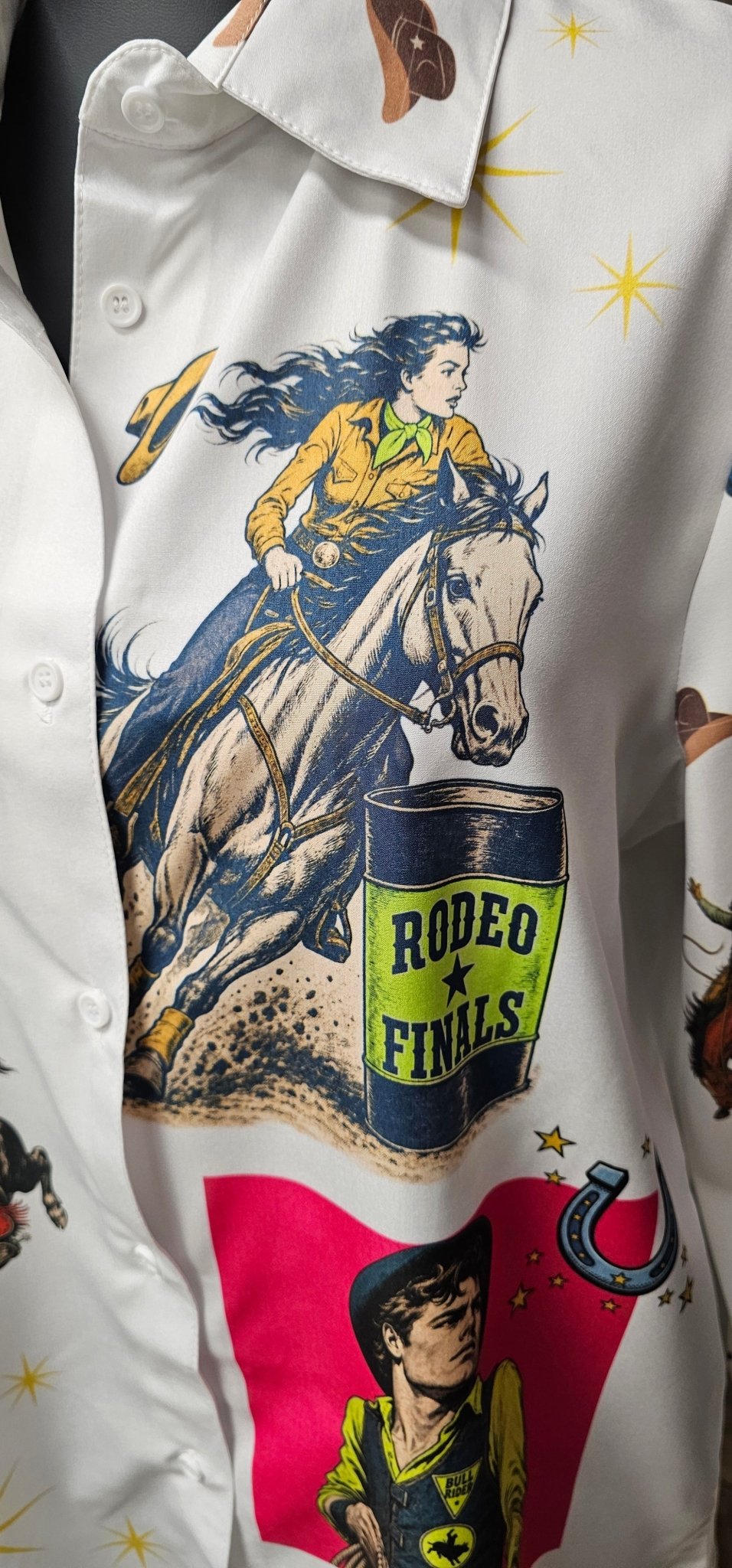 Baha Ranch The Last Roundup Button Up Blouse - Quarter Circle AK Boutique