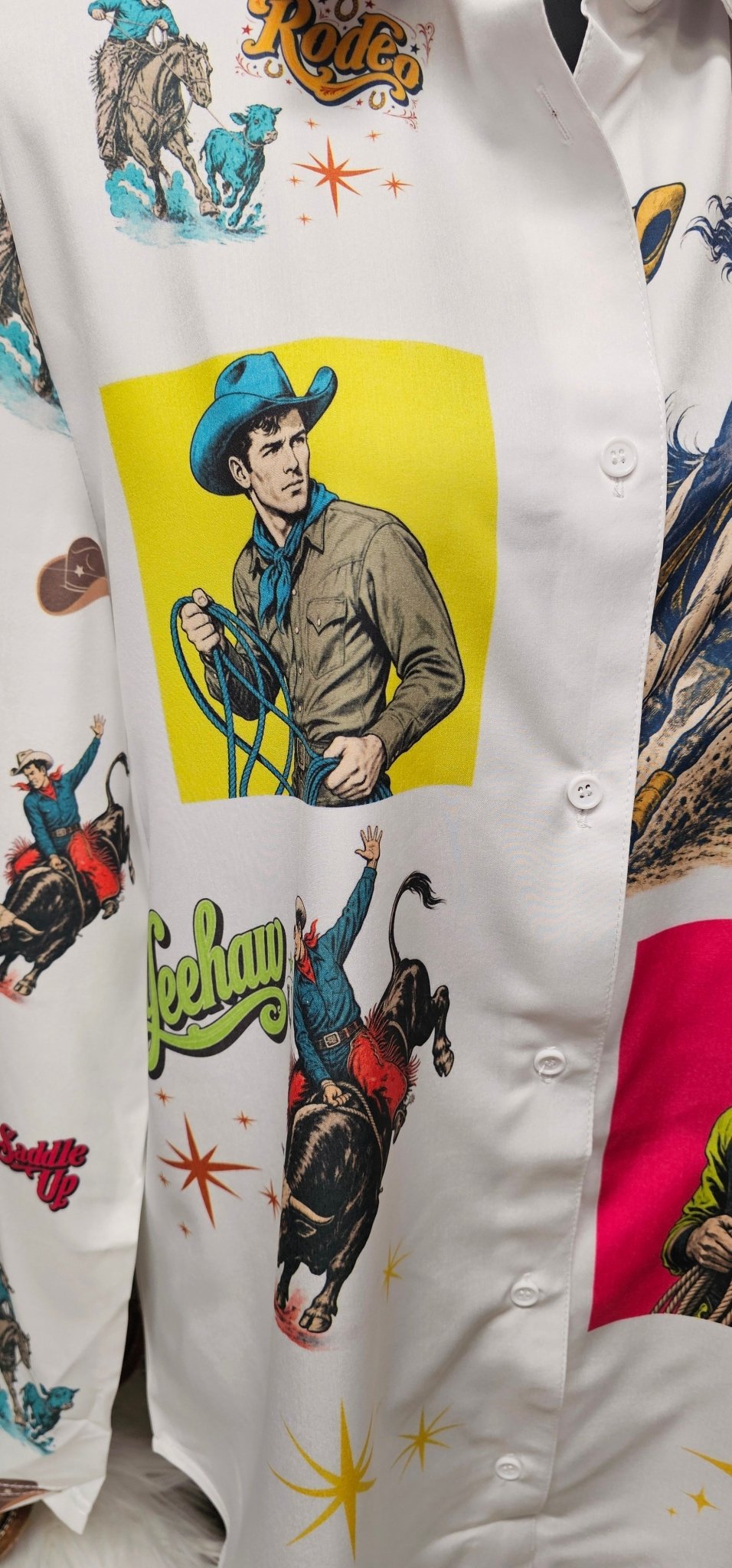 Baha Ranch The Last Roundup Button Up Blouse - Quarter Circle AK Boutique