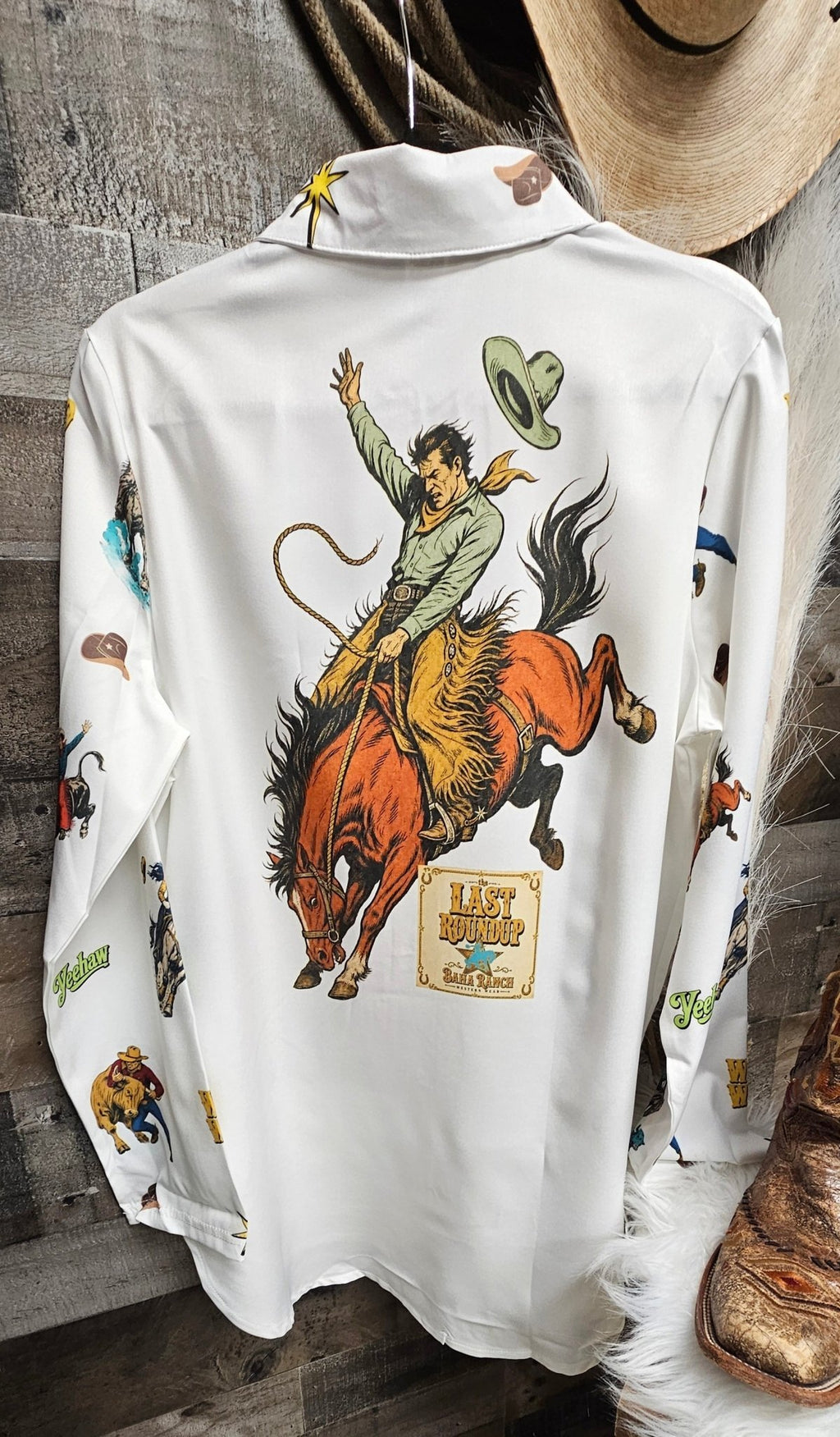 Baha Ranch The Last Roundup Button Up Blouse - Quarter Circle AK Boutique