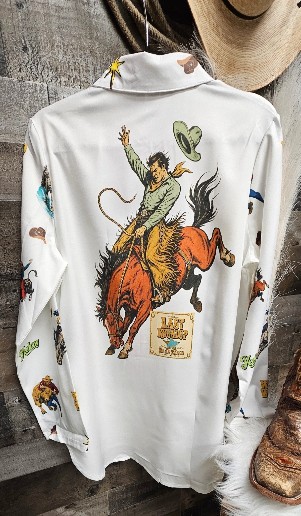 Baha Ranch The Last Roundup Button Up Blouse - Quarter Circle AK Boutique