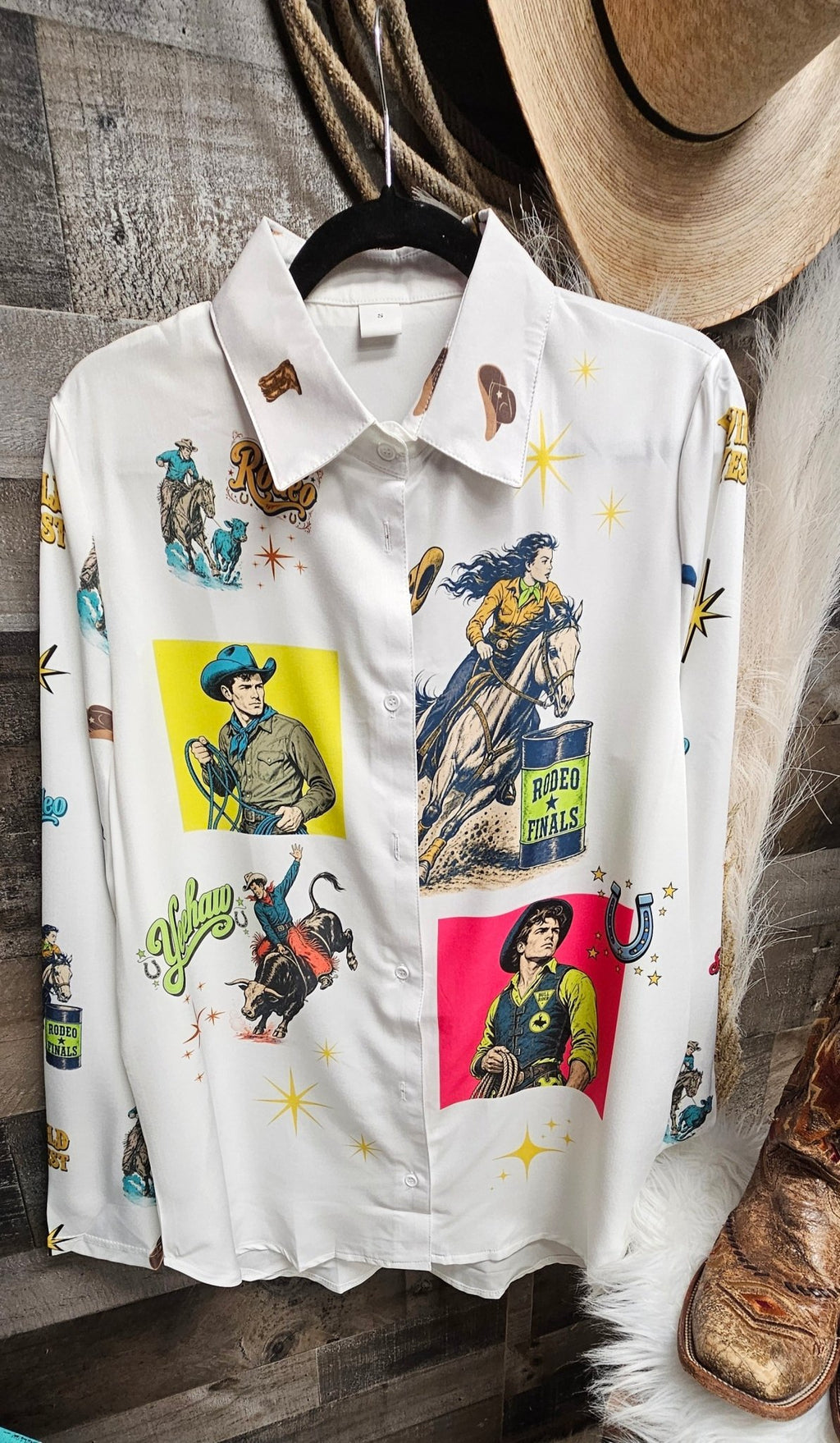 Baha Ranch The Last Roundup Button Up Blouse - Quarter Circle AK Boutique