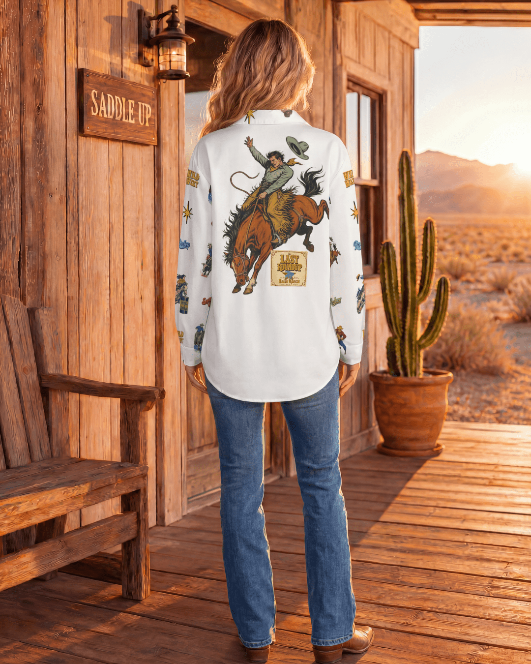 Baha Ranch The Last Roundup Button Up Blouse - Quarter Circle AK Boutique