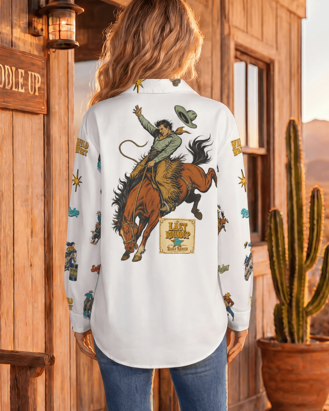 Baha Ranch The Last Roundup Button Up Blouse - Quarter Circle AK Boutique