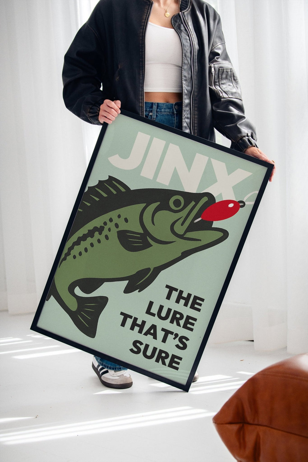 Baited Bliss - Retro Fishing Print - Quarter Circle AK Boutique