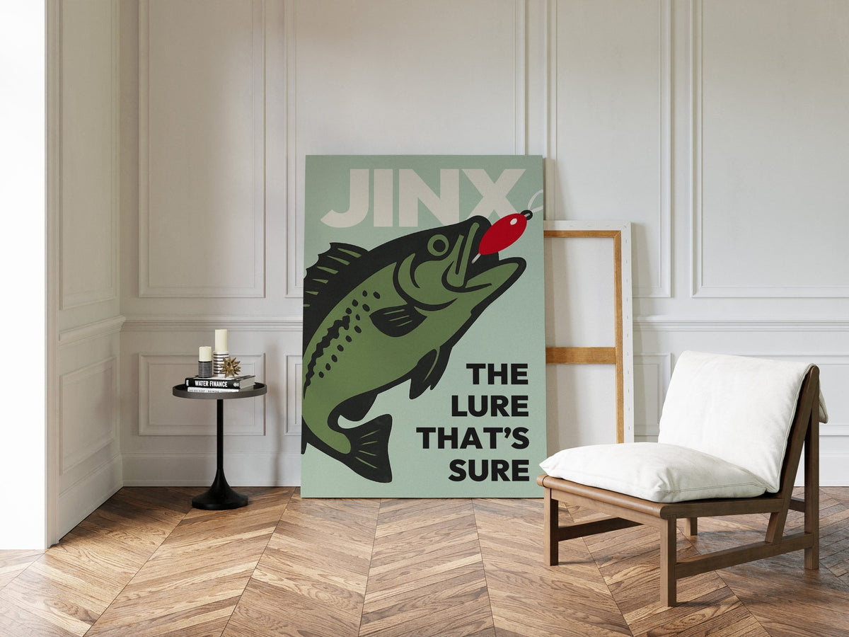Baited Bliss - Retro Fishing Print - Quarter Circle AK Boutique