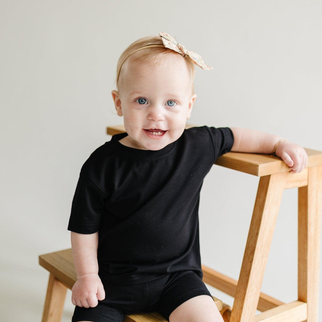 Bamboo Tee & Bike Shorts - sold as separates - Quarter Circle AK Boutique