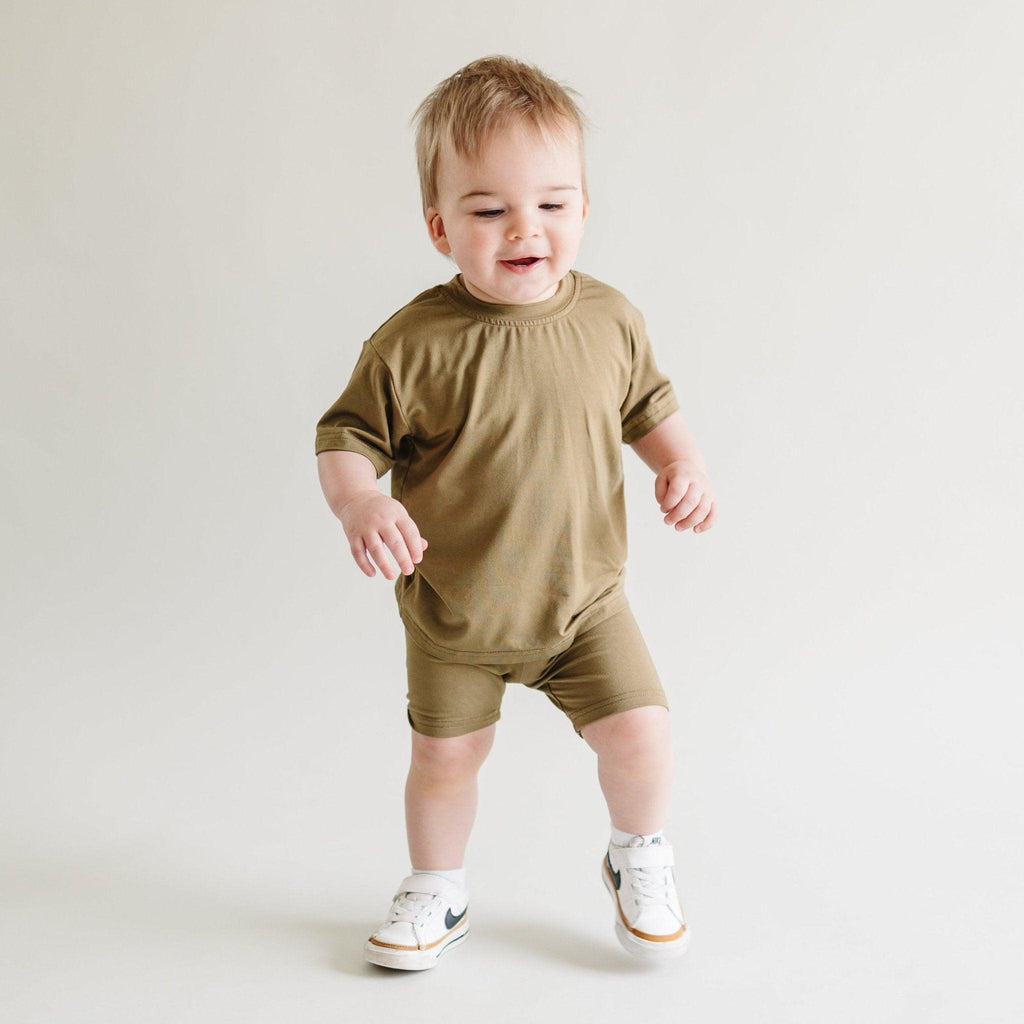 Bamboo Tee & Bike Shorts - sold as separates - Quarter Circle AK Boutique